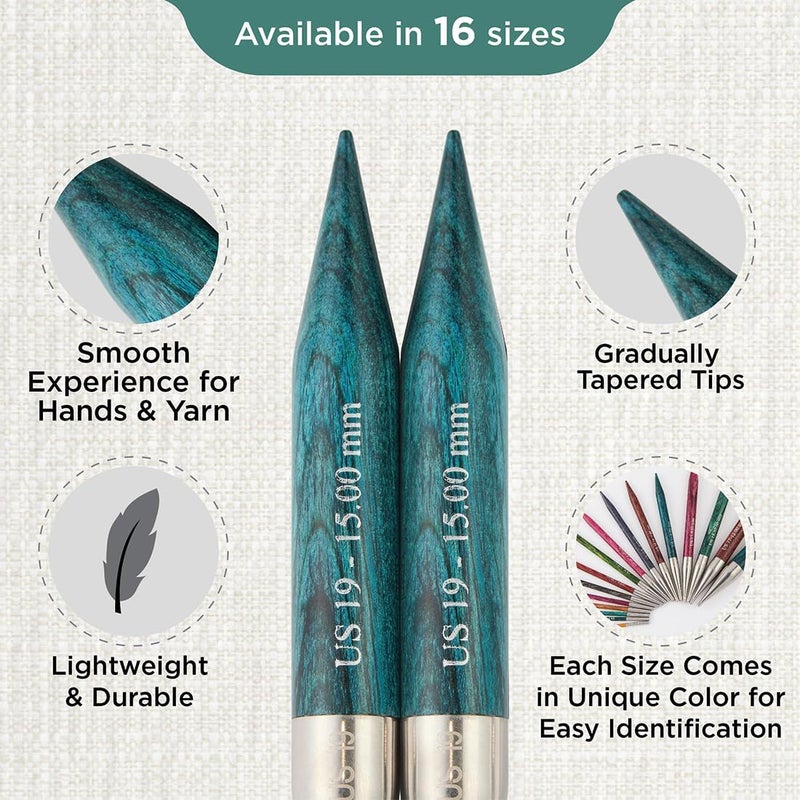 Knit Pro Dreamz Interchangeable Circular Needles 5" (13cm) | US Size 19 (15mm) - Image 3
